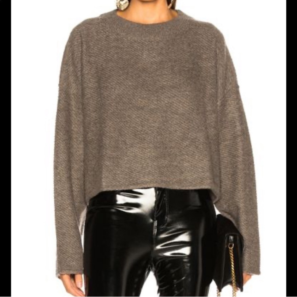 $645 New RTA 100% Cashmere Rocco Sweater in Mocha